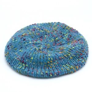 V Fraas Speckled Knit Turquoise Wool 
